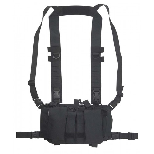 Kombat UK Delta High Capacity Chest Rig (Black), The Delta High Capacity Chest Rig – Black is a versatile and adaptable rig designed for efficient load carrying in training and field environments
